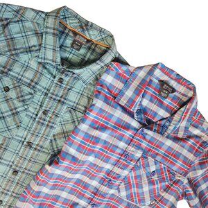 Outdoor Research LOT 2 Men's Shirts Medium Short Sleeve Button Up Hiking Casual